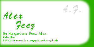 alex fecz business card